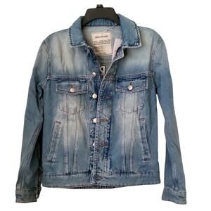 ZADIG & VOLTAIRE Kase Vignon Skull Strass Embroidered Blue Women Jacket Size S